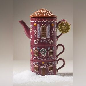 NWT - Anthropologie Ginger Ceramic Stoneware Tea for 2